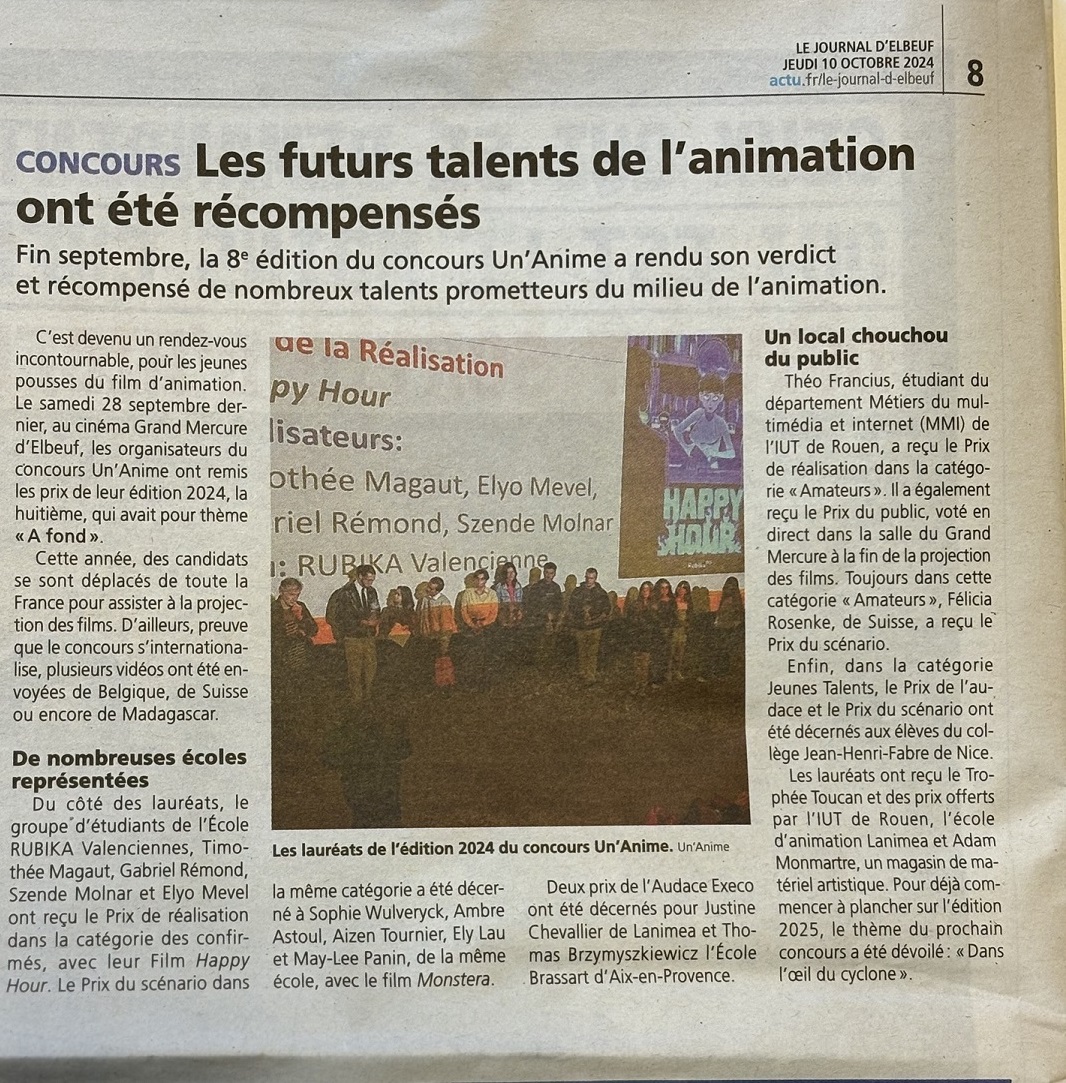 Article in Newspaper of Elbeuf